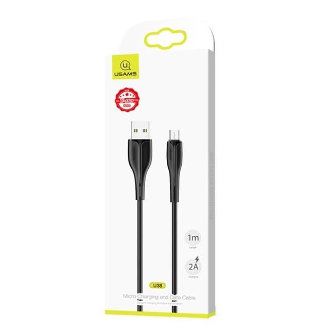 Кабель Usams SJ373 U38 microUSB 2 A 1 м Black (3149403)