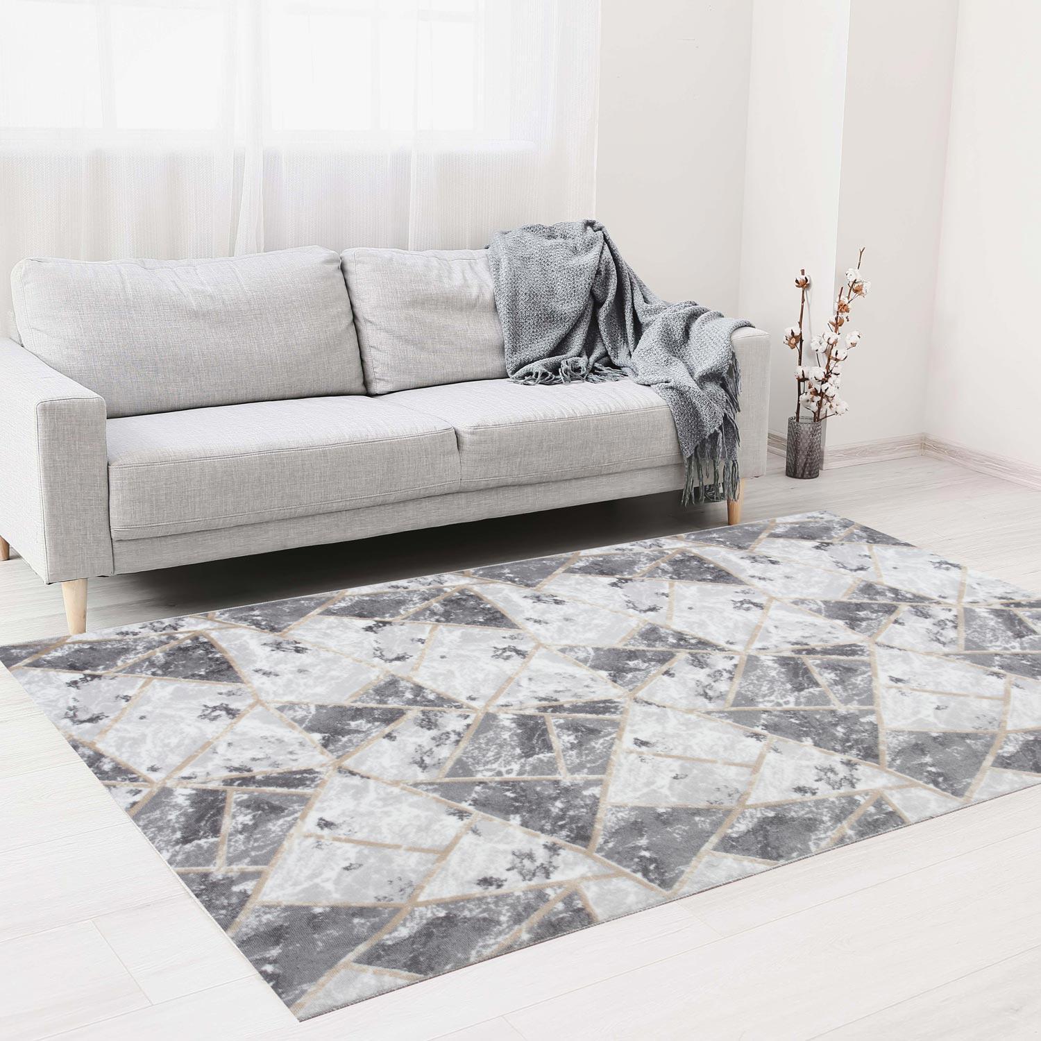 Ковер на силиконовой основе противоскользящий DAKARIA Soft Run 6031G 2x2 м Серый (00-00020762) - фото 7 Ковер на силиконовой основе противоскользящий DAKARIA Soft Run 6031G 2x2 м Серый (00-00020762) - фото 7