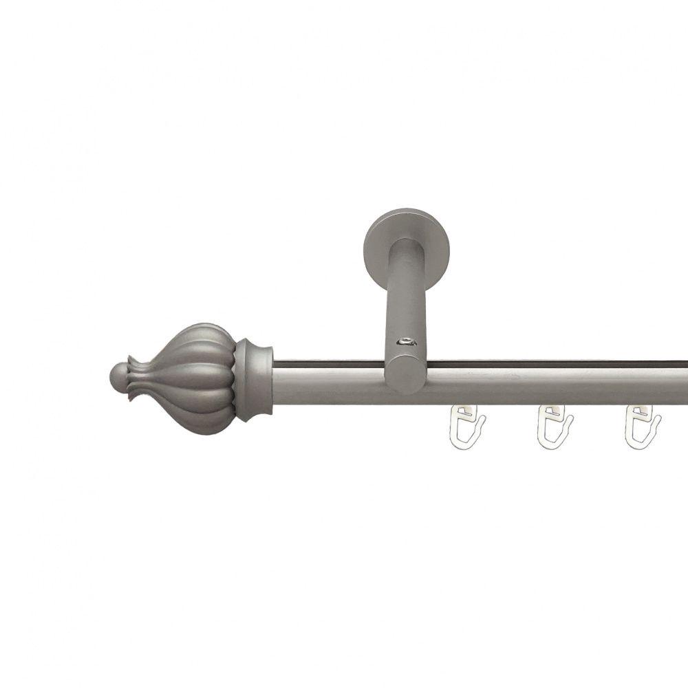 Карниз металлический Orvit Таджа однорядный цилиндр на профиль 16 см профильная труба Сатин 19 мм 200 см (00-00015156)