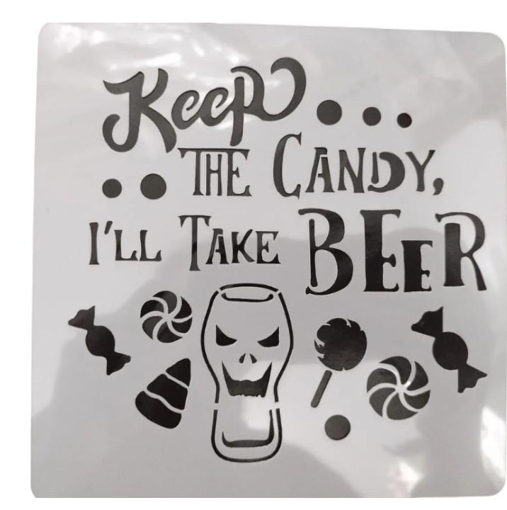 Трафарет для Хэллоуина 15x15 см Серый (7620/4)