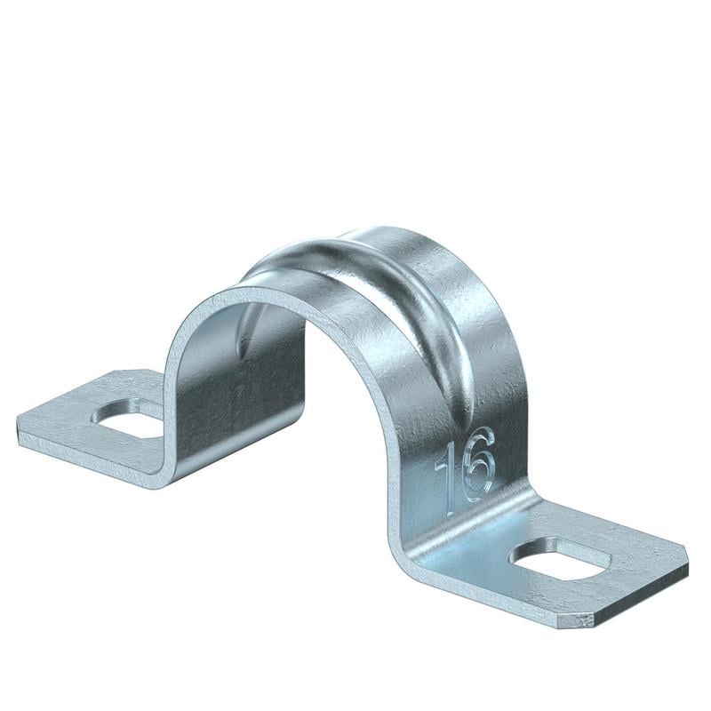 Скоба-тримач дволапкова OBO Bettermann оцинкована ⌀ 16 мм (1018167)