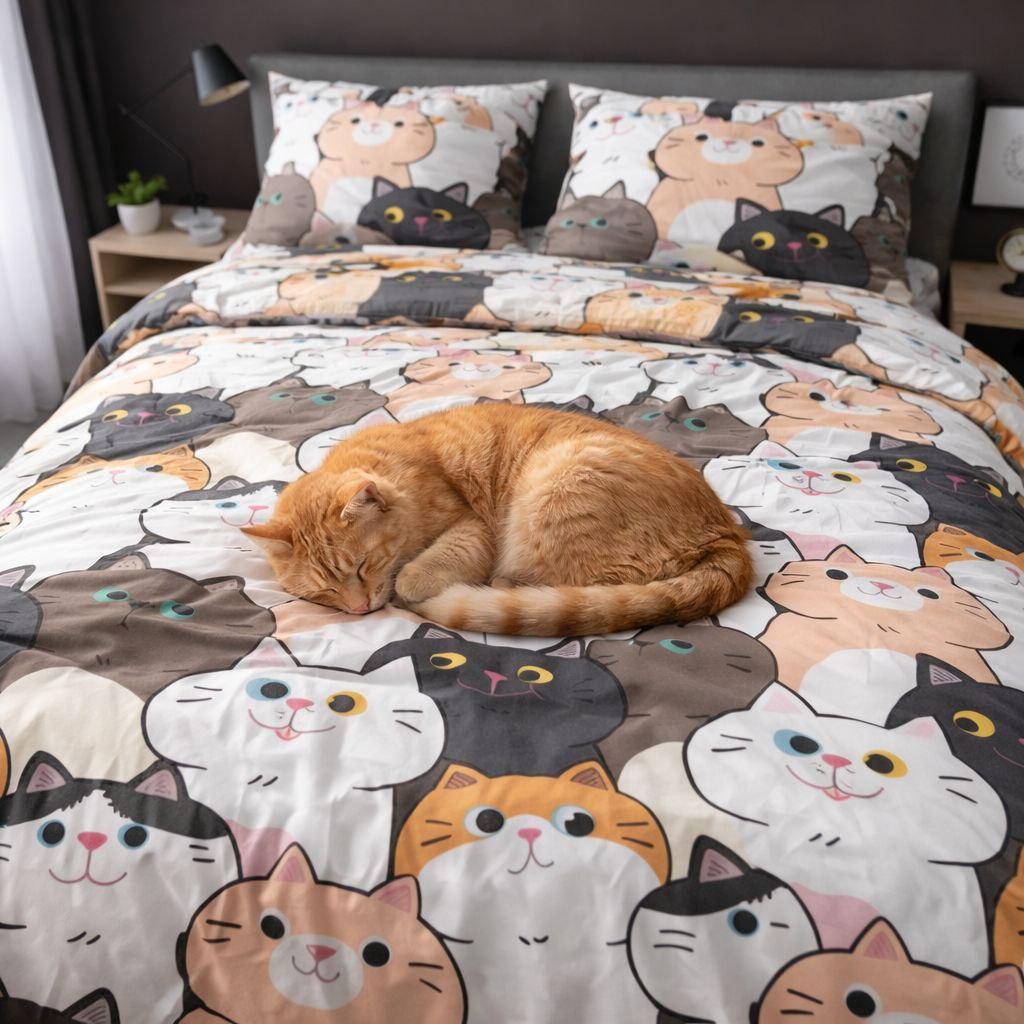Комплект постельного белья PaniPava Meow Family бязь 155х215 см (10100785)