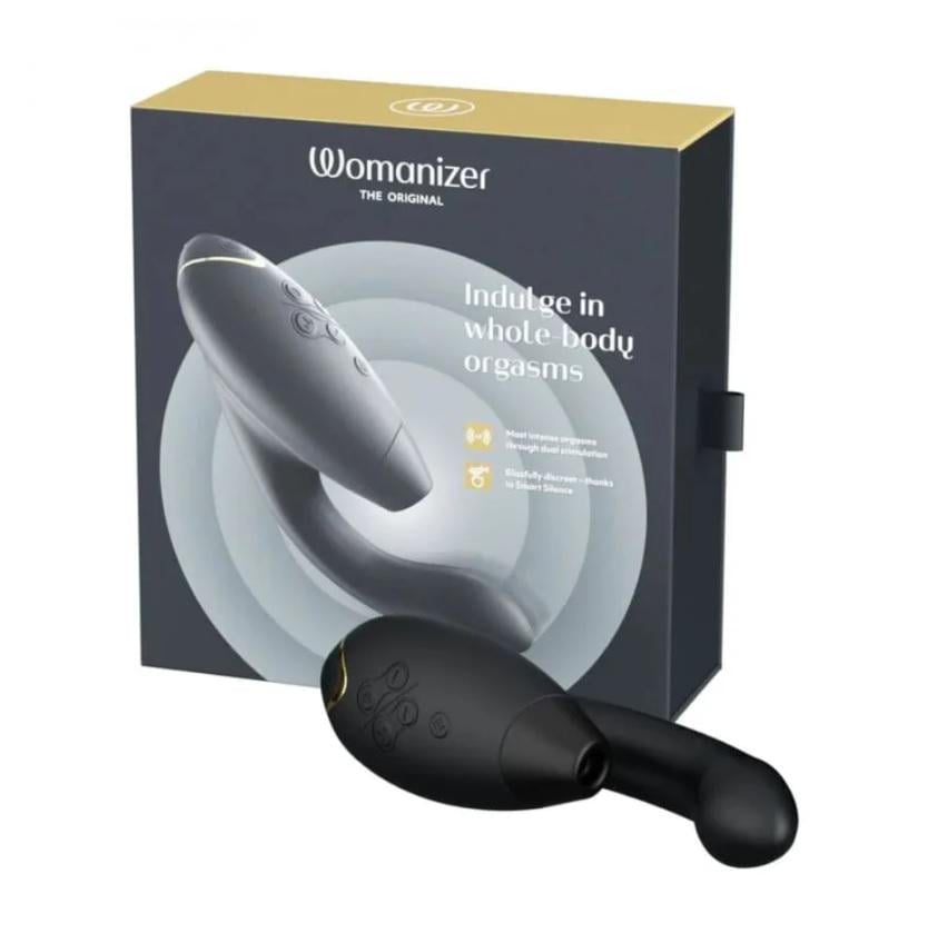 Вибратор-стимулятор инновационный бесконтактный Womanizer Duo 2 Black (W44124)