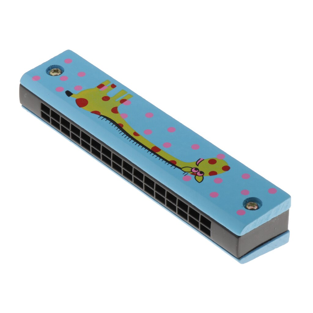 Губная гармошка деревянная Голубой (18634026180) - фото 5