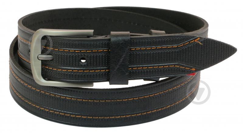 Кожаный ремень Skipper 110-130 x 3.8 см Черный (1016-38)