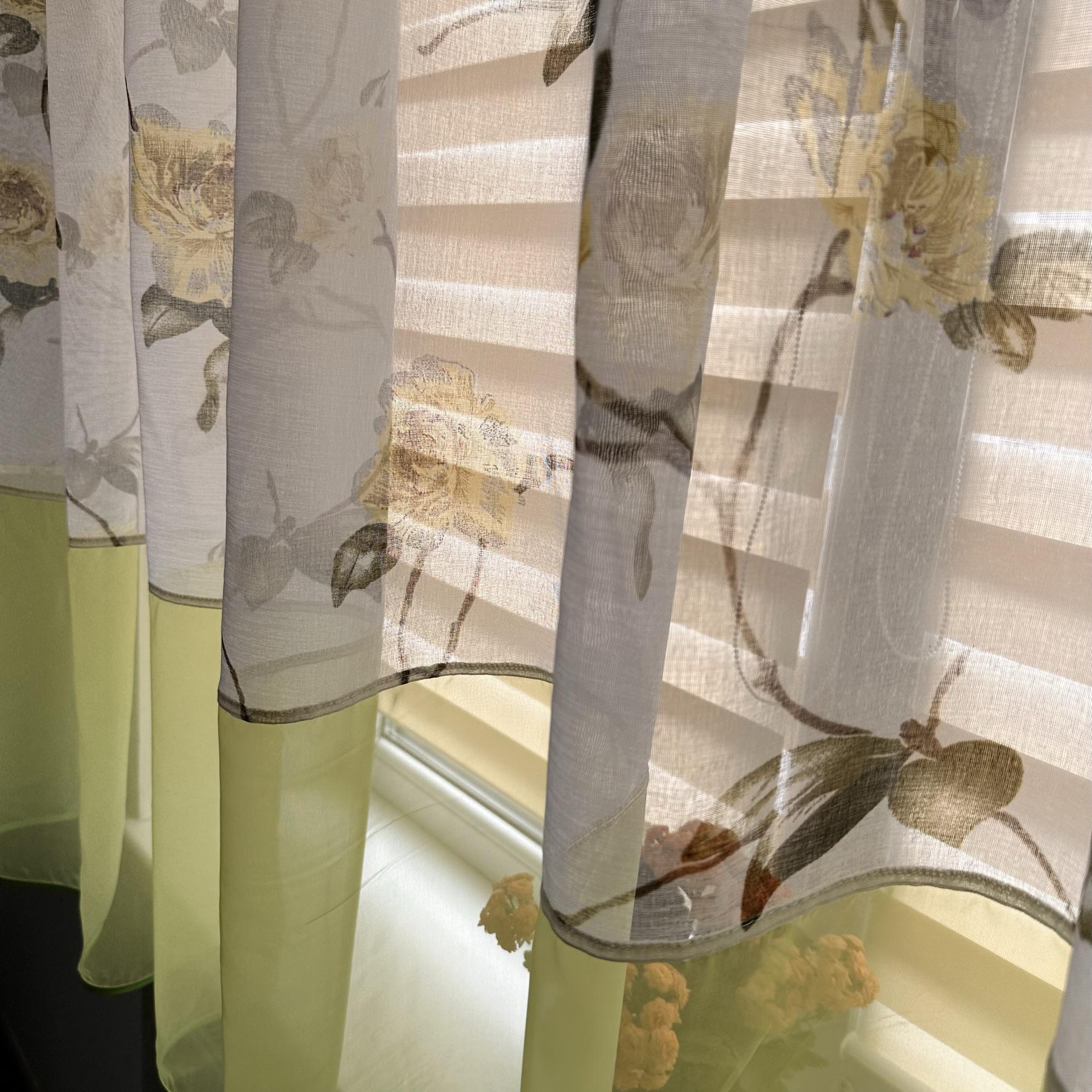 Фіранка на кухню TG Home №410 Салатовий (410-7) - фото 3 Фіранка на кухню TG Home №410 Салатовий (410-7) - фото 3