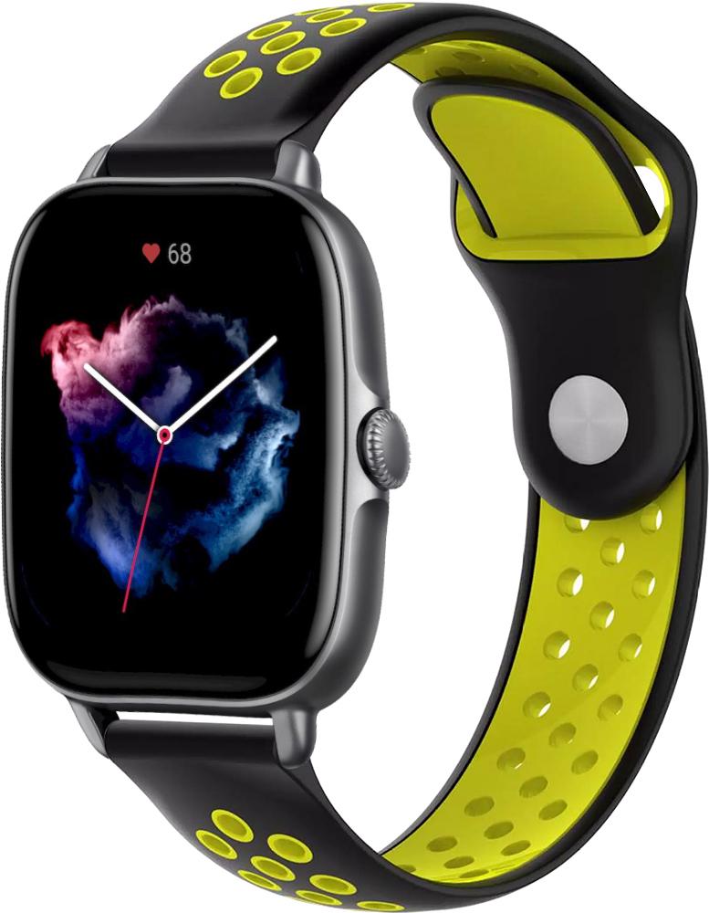 Ремінець Sport для Amazfit GTS 3 Black Yellow (25323-61) Ремінець Sport для Amazfit GTS 3 Black Yellow (25323-61)
