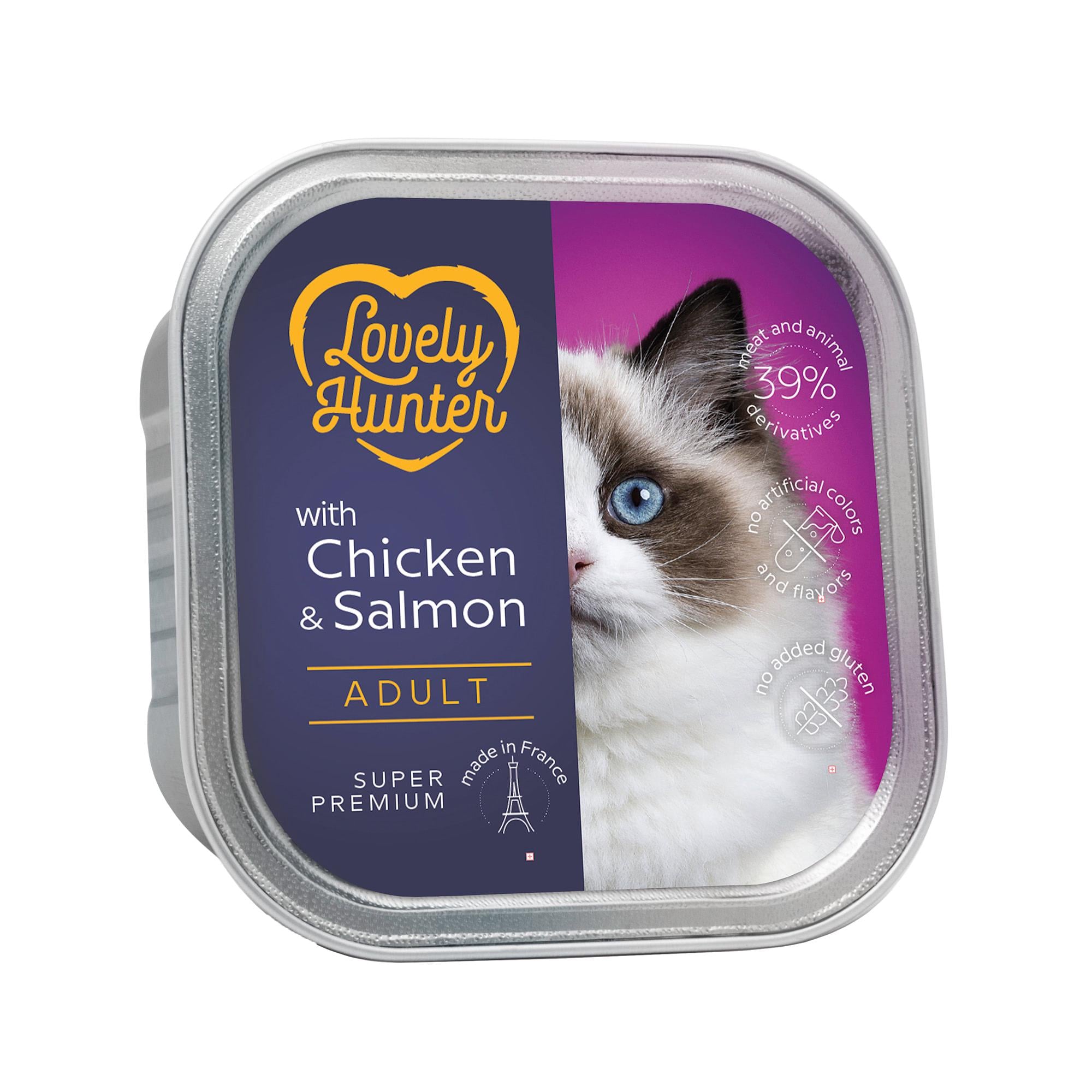 Корм вологий для кішок Lovely Hunter With chicken and salmon for cats 85 г (LHU45711)