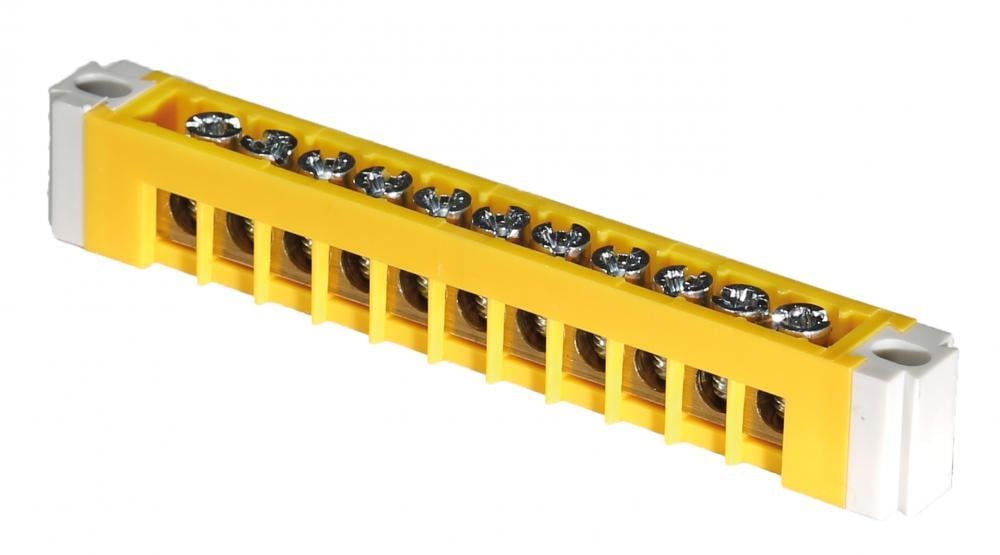Шина заземлення ETI ERP-PE1 11 отворів мідь у корпусному ізоляторі для ERP (1101283)