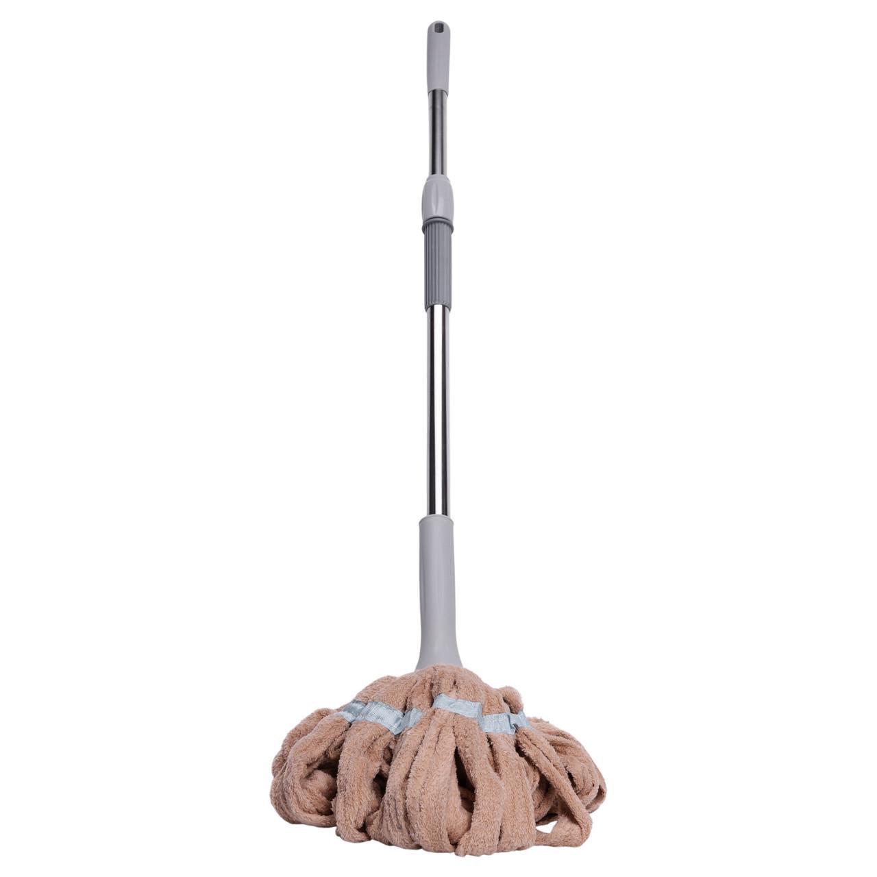 Швабра телескопическая для мытья пола с самоотжимом Бежевый
