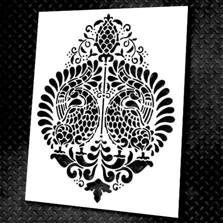 Трафарет многоразовый DFA Дамаск 22 для штукатурки и краски (D00022)