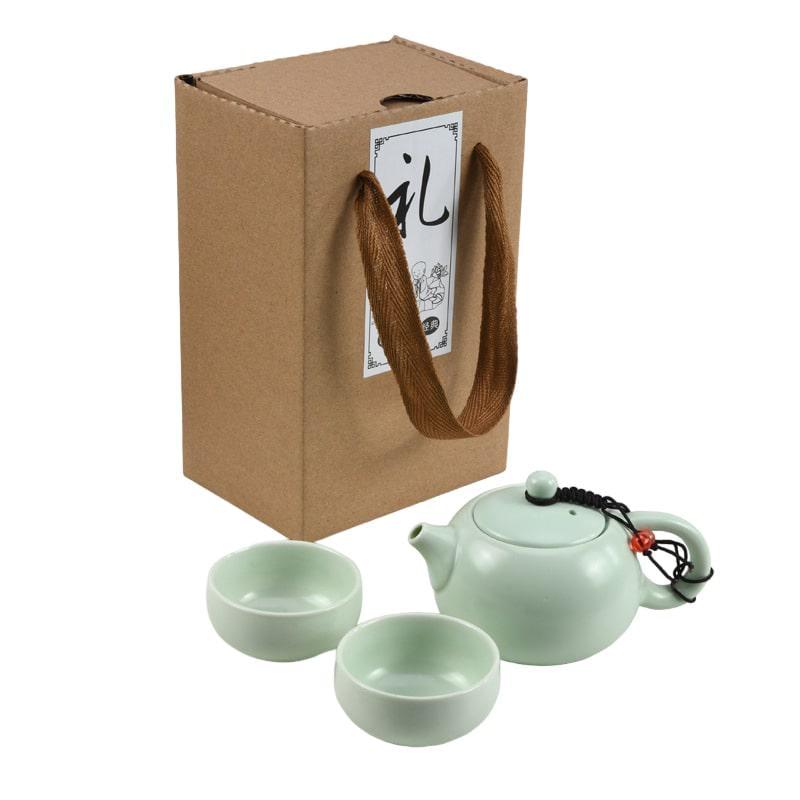 Чайний набір для подорожей UFT чайничок та 2 піали Green (TSET7) - фото 1 Чайний набір для подорожей UFT чайничок та 2 піали Green (TSET7) - фото 1