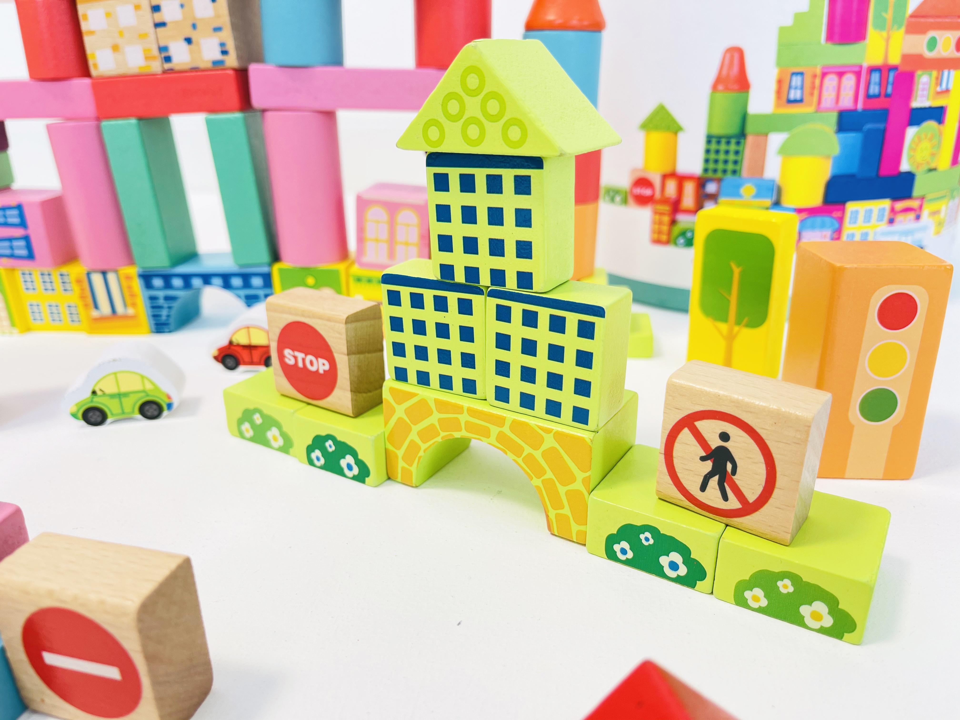 Детская деревянная развивающая игрушка конструктор город Oray - фото 7 Детская деревянная развивающая игрушка конструктор город Oray - фото 7