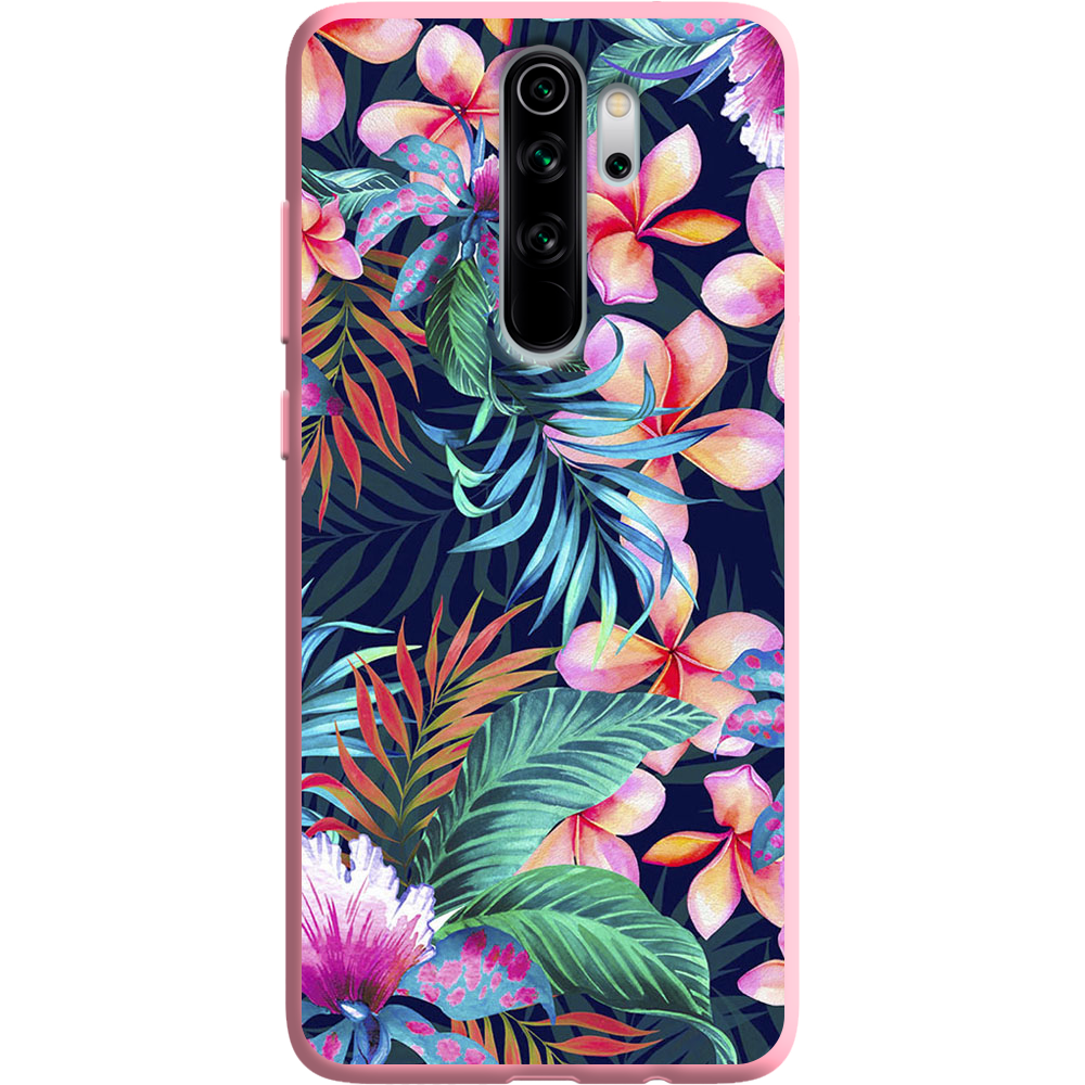 Чехол Boxface Xiaomi Redmi Note 8 Pro flowers in the tropics Розовый силикон (38222-up1971-38668)