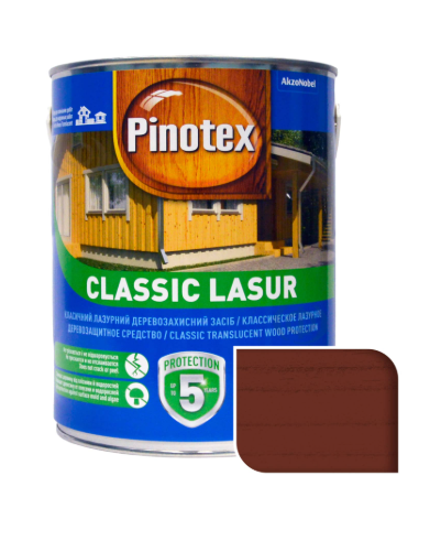 Средство деревозащитное Красное дерево Pinotex Classic Lasur 3 л (5308982) - фото 1 Средство деревозащитное Красное дерево Pinotex Classic Lasur 3 л (5308982) - фото 1