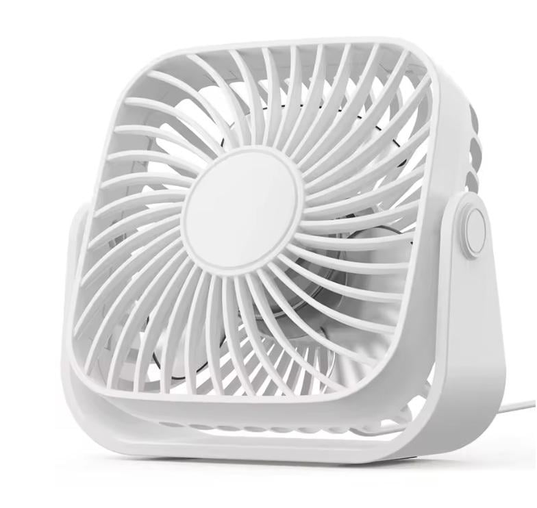 Вентилятор настольный TOPK K52 Quiet 85 мм 3 скорости 360° USB White (d3276ef3)