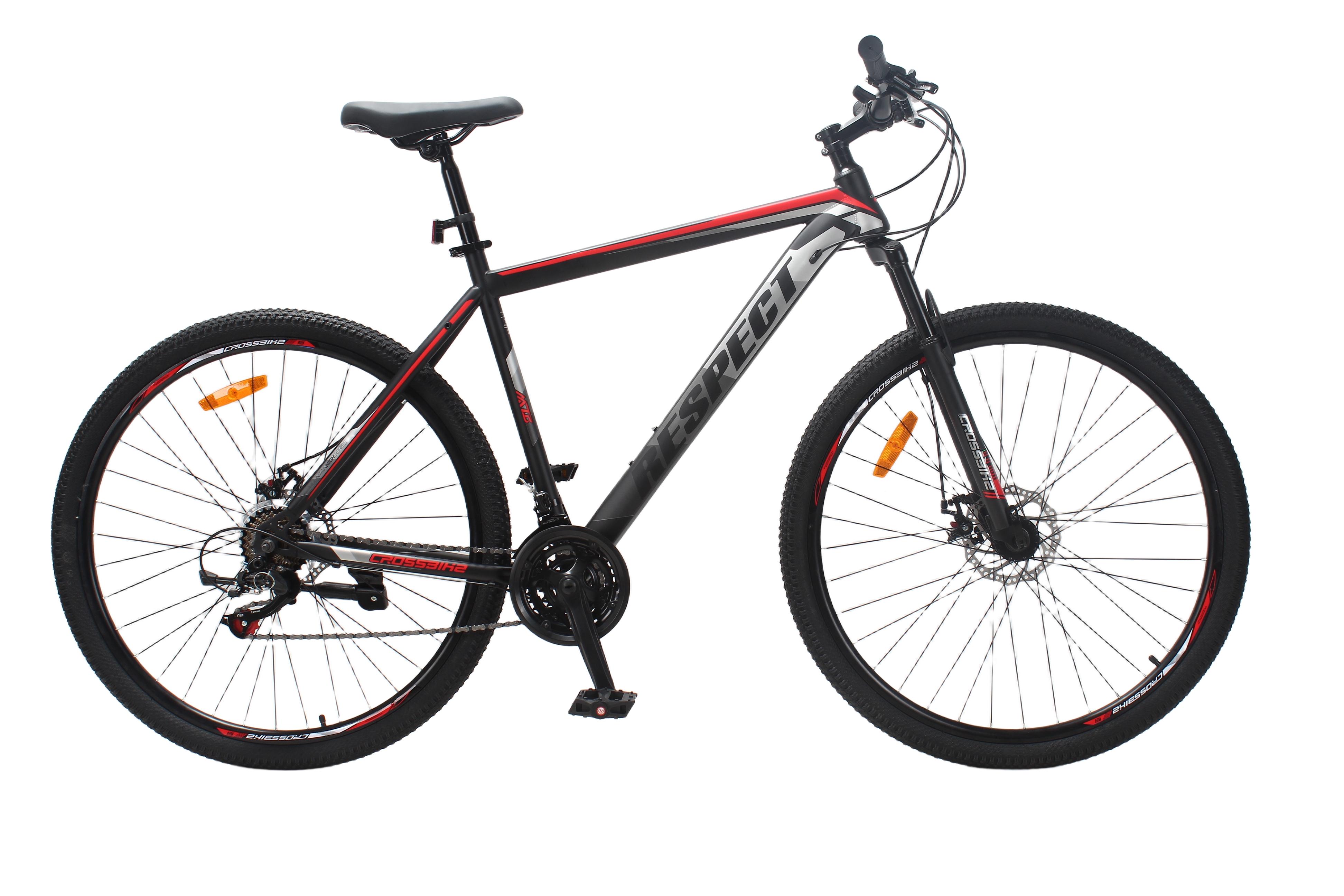 Велосипед CrossBike RESPECT 29" 21" Чорно-Червоний
