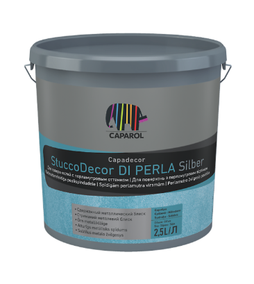 Шпаклівка декоративна інтер'єрна акрилова оксамитова Caparol Stucco Di Perla 2,5 л Сріблястий (2439963538)
