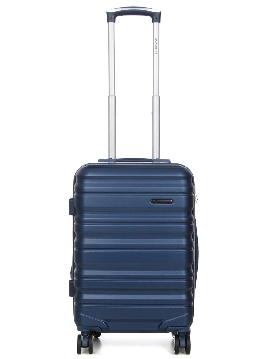 Чемодан ручная кладь Worldline S 55х35х20+5 см 42 л 2,8 кг Синий (628)