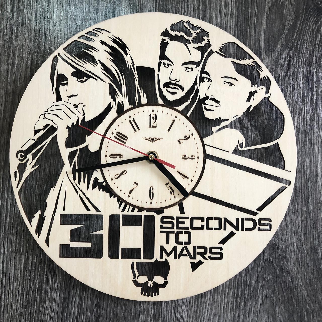 Часы настенные концептуальные в интерьер Thirty Seconds to Mars
