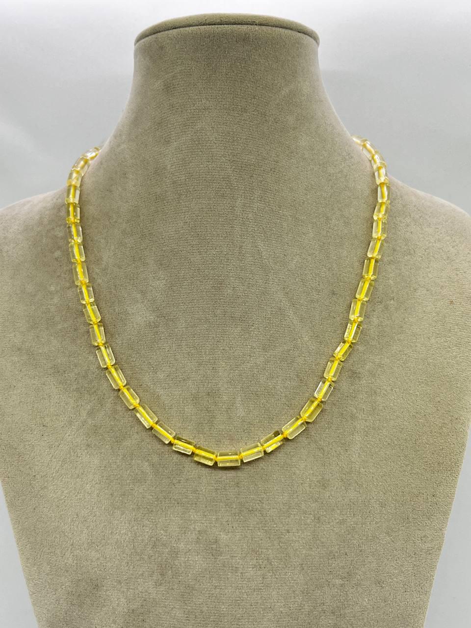 Бусы лимонный кварц 40 см Желтый (10462)