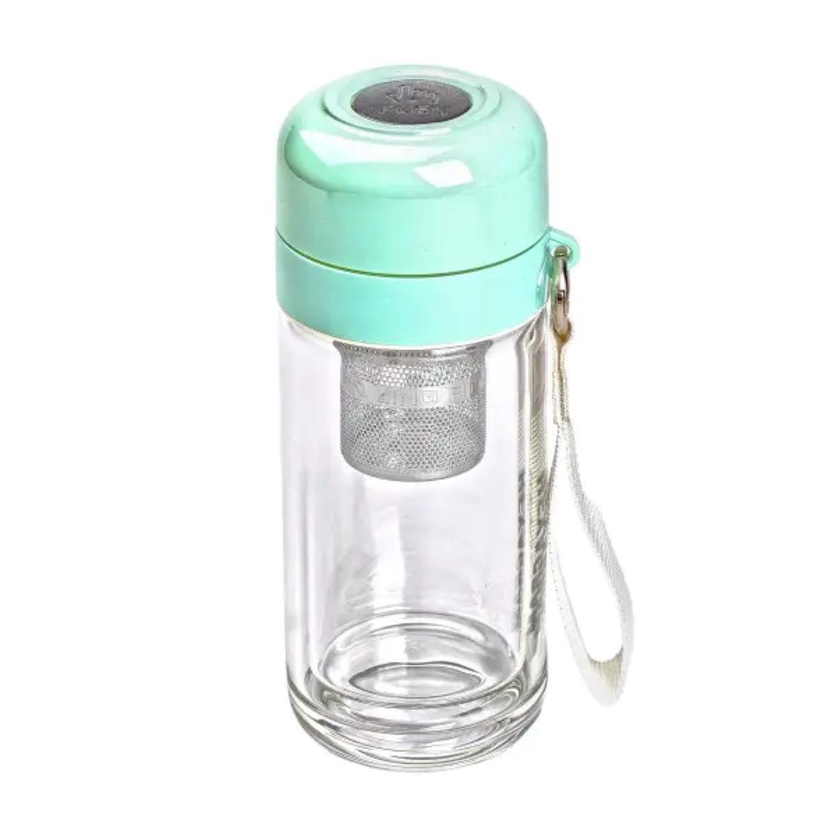 Термос скляний Hexagram із подвійними стінками та заварником 240 мл М'ятний (HP-14-40M) - фото 1 Термос скляний Hexagram із подвійними стінками та заварником 240 мл М'ятний (HP-14-40M) - фото 1