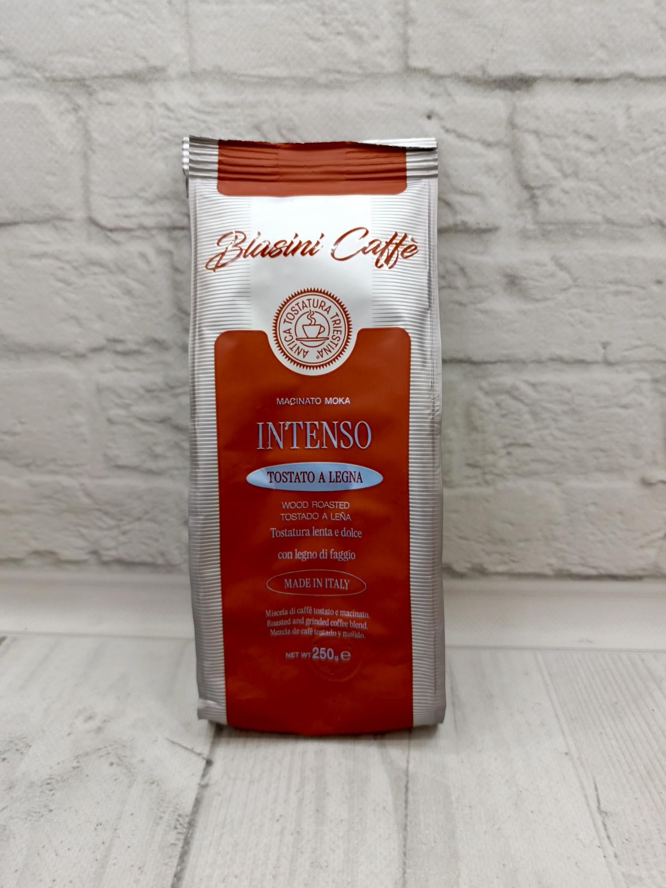 Кофе молотый Blasini Caffe Moka Intenso купаж арабики и робусты 250 г (36701030)