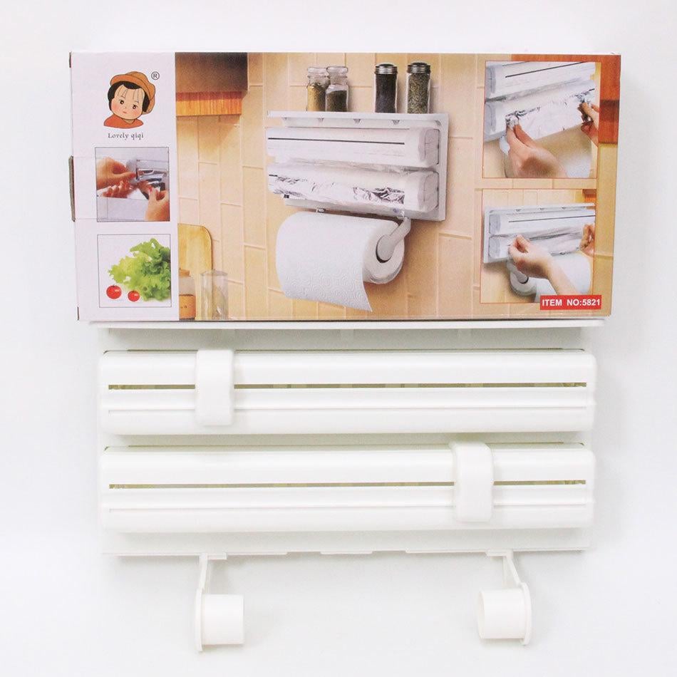 Кухонный держатель Triple Paper Dispenser для бумажных полотенец/пищевой пленки/фольги - фото 3