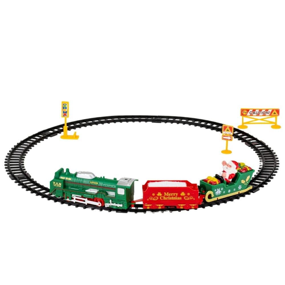 Детская железная дорога Рождественский со световыми эффектами Christmas Train Set 91 см