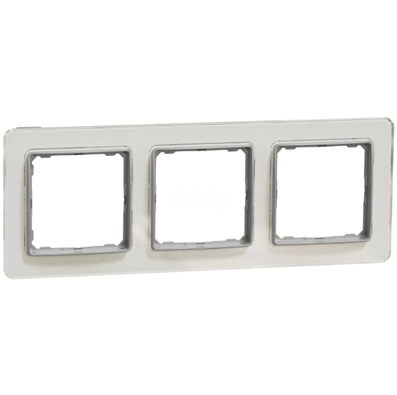 Рамка потрійна Schneider Electric Sedna Elements Білий скло (29675199)