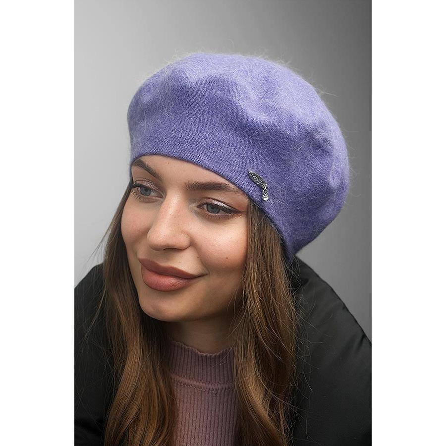 Берет ангоровый Braxton 7218 с флисовой подкладкой Маренго (141324)