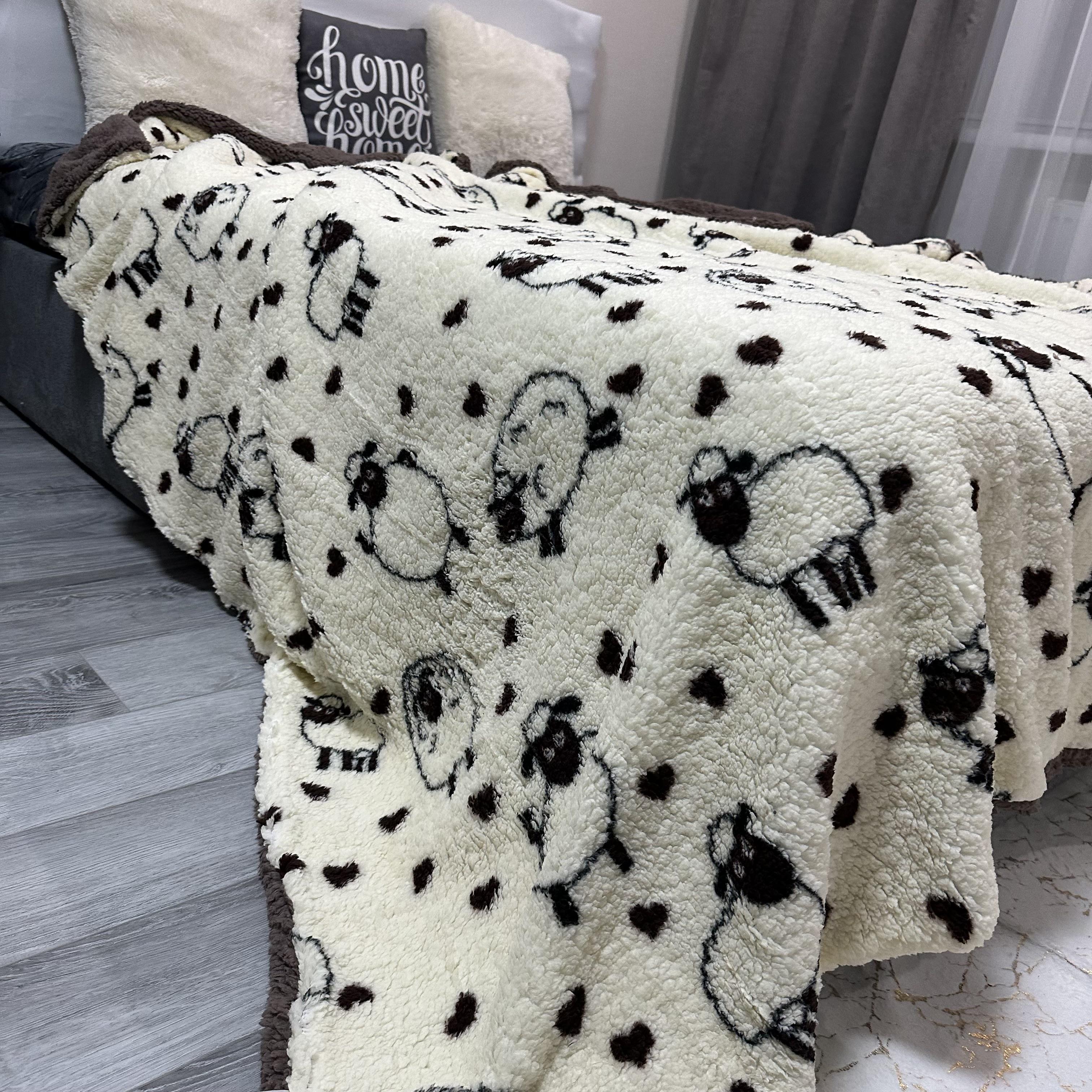 Плед-покрывало двустороннее с рисунком 150х210 см Бежевый (PL-1.5-2) - фото 4