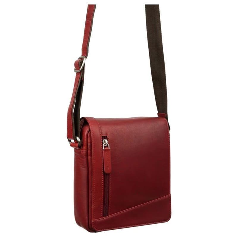 Мужская сумка Visconti S7 Messenger Bag A5 кожаная Lee Red