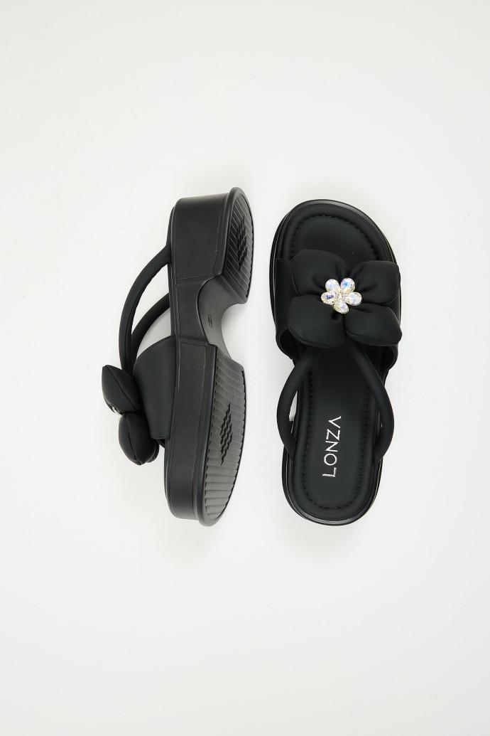 Шлепанцы женские LONZA на каблуке р. 38 Черный (198715)