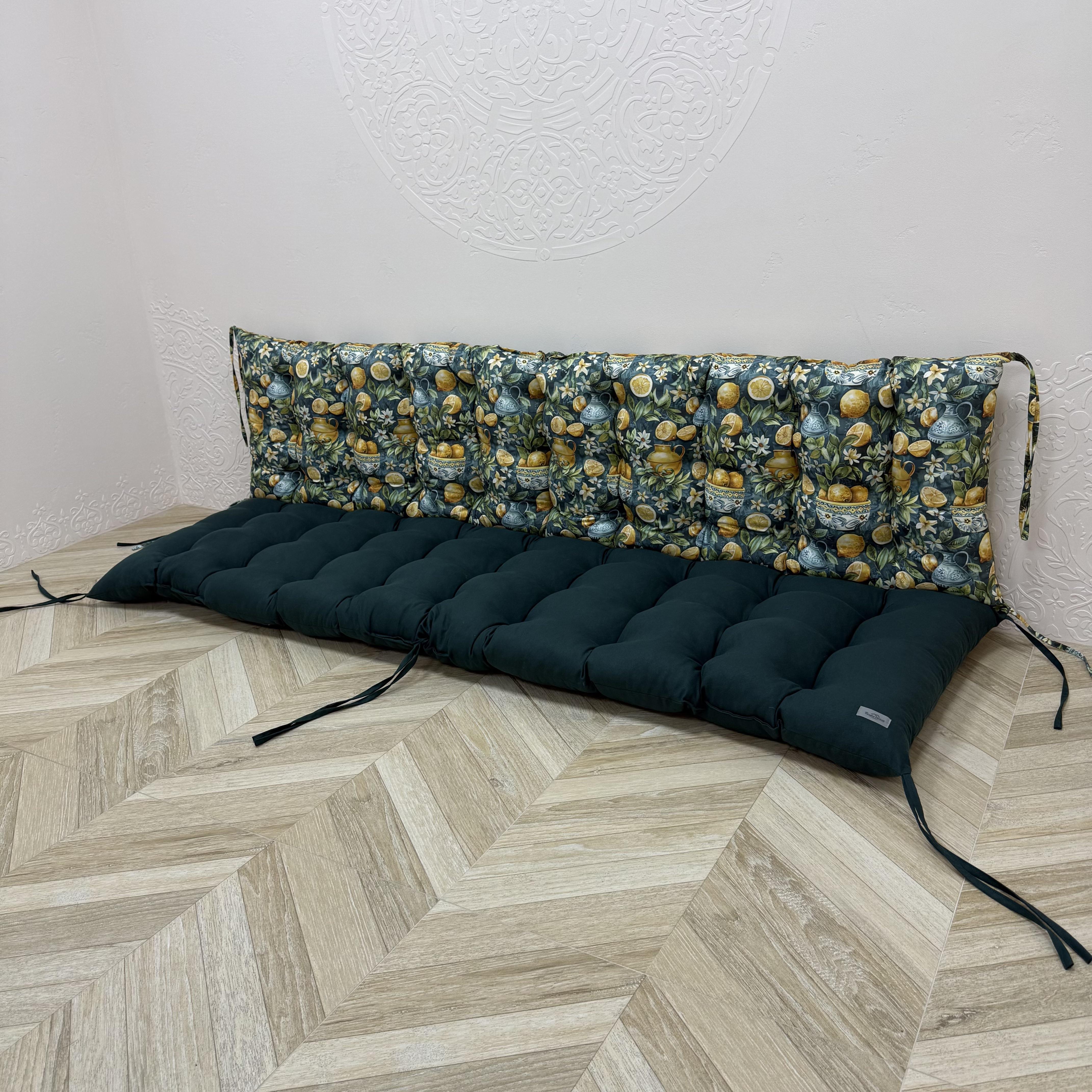 Подушка Comfort Home Still life на піддони/гойдалки/каркаси/садові меблі комбінована панама 150х50х50 см