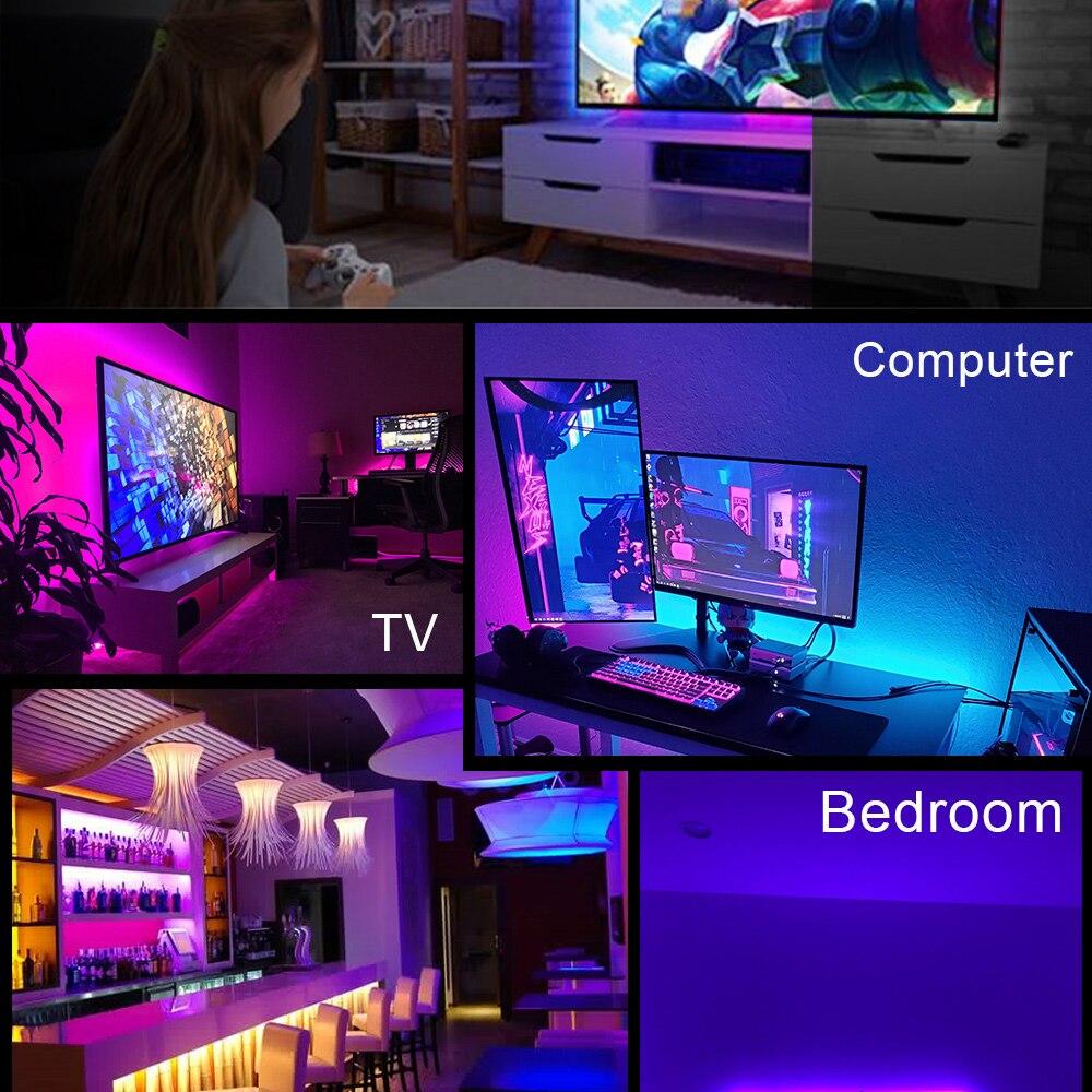 Светодиодная лента RGB 5050 54 LEDS bluetooth с контроллером 5 м (1972309724) - фото 5