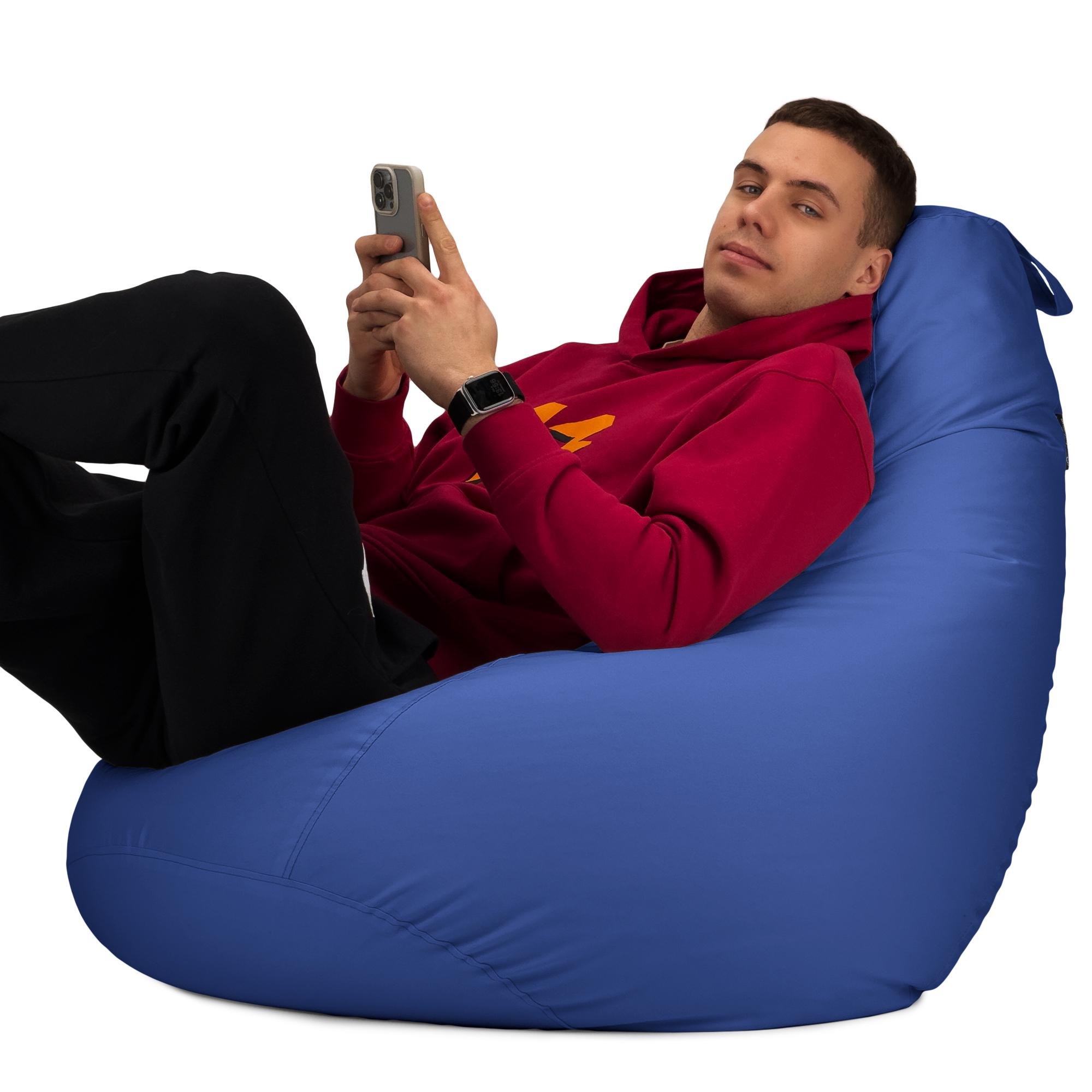 Кресло-мешок Студия Комфорта Груша оксфорд флекс 120х85 см Синий (901224) - фото 8