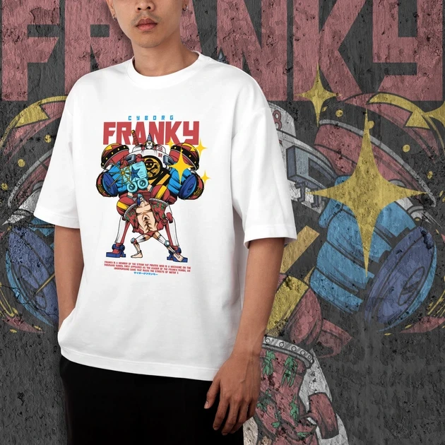 Футболка чоловіча з принтом Ван Піс Franky р. 48 (Anime0237)