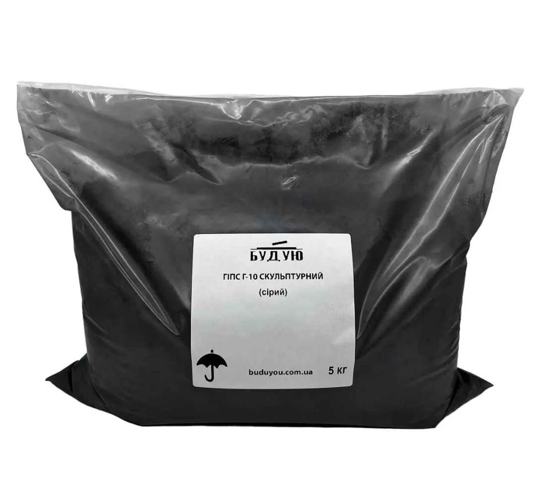 Гипс скульптурный модифицированный Г-10 пакет 5 кг Серый (29633146)