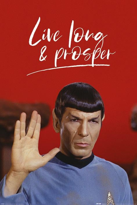 Постер плакат Звездный Путь Живи Долго И Процветай/Star Trek Live Long and Prosper 61x91,5 см