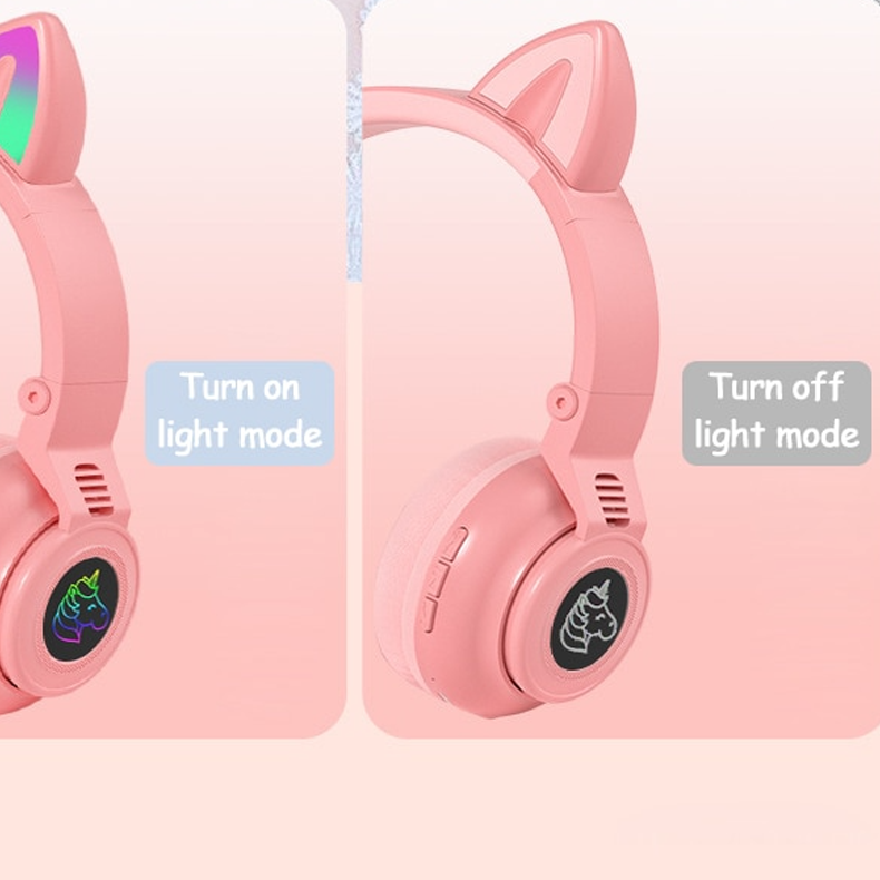 Навушники бездротові Cute Headset 27STN Pink (5e3e3dbf) - фото 4