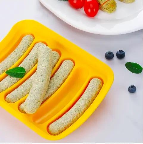 Форма для сосисок/колбасок Sausage Silicone Mold 6 ячеек Желтый (eb60c703) - фото 5