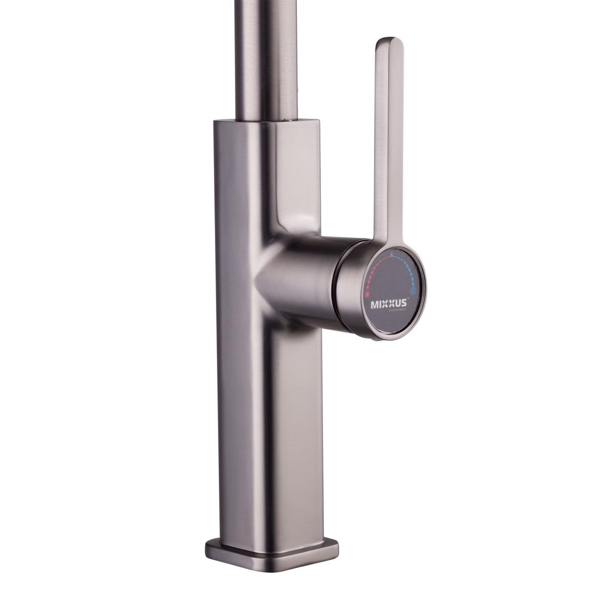 Смеситель с вытяжным душем однорычажный MIXXUS 014 латунь Графит (b-MI6955) - фото 8