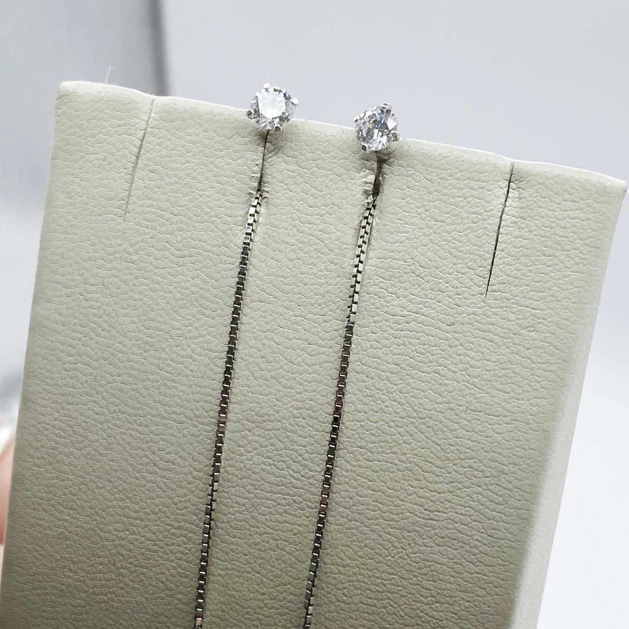 Серьги-протяжки серебряные с кубическим цирконием 1 г (2017868227) Серьги-протяжки серебряные с кубическим цирконием 1 г (2017868227)