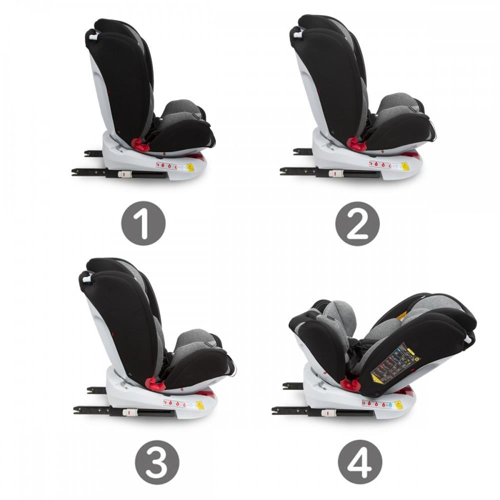 Автокрісло дитяче Kidwell Orbit ISOFIX 0-36 кг 61x43x48 см Black - фото 3