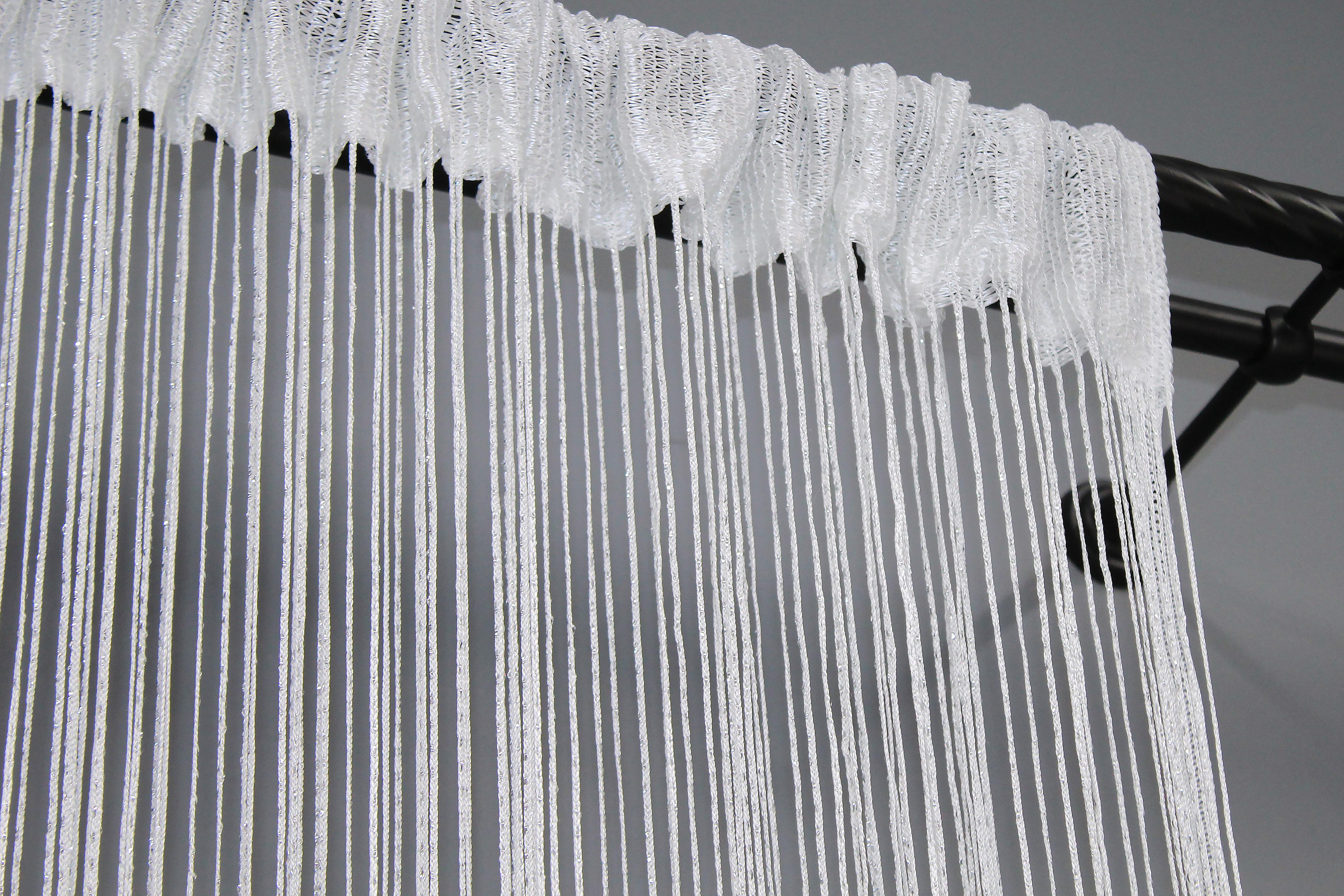 Шторы-нити с люрексом 300х300 см Белый (61-033) - фото 8