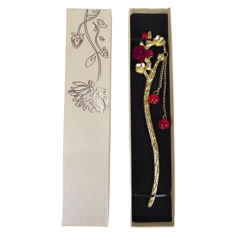 Заколка для волос в японском дизайне Кисть Калины Золотой (28119 8116)