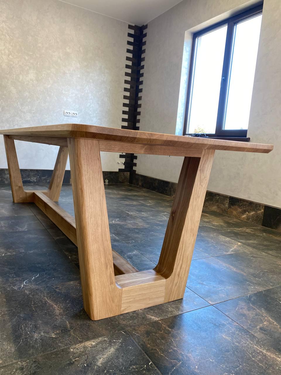 Обідній стіл Garz з масиву дуба 300х90х48 см - фото 7 Обідній стіл Garz з масиву дуба 300х90х48 см - фото 7