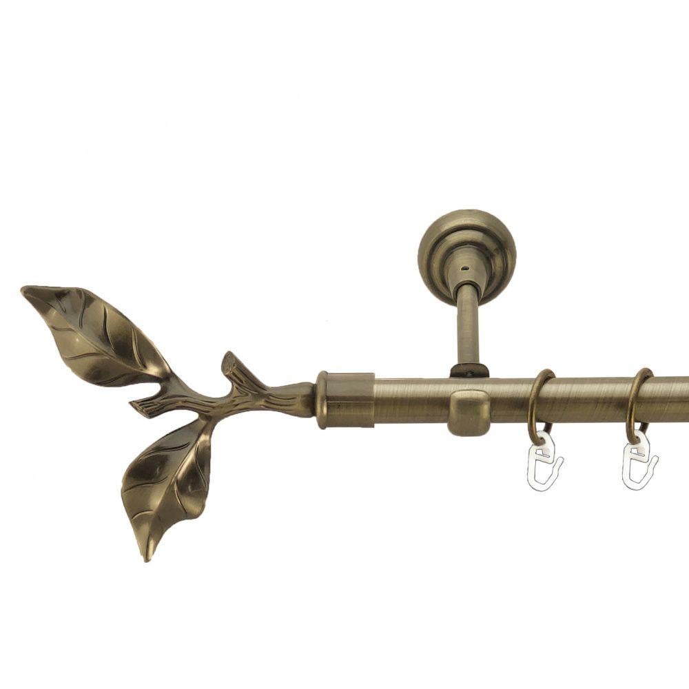 Карниз для штор Orvit Листок однорядный гладкий 19 мм 300 см Антик (3993897)