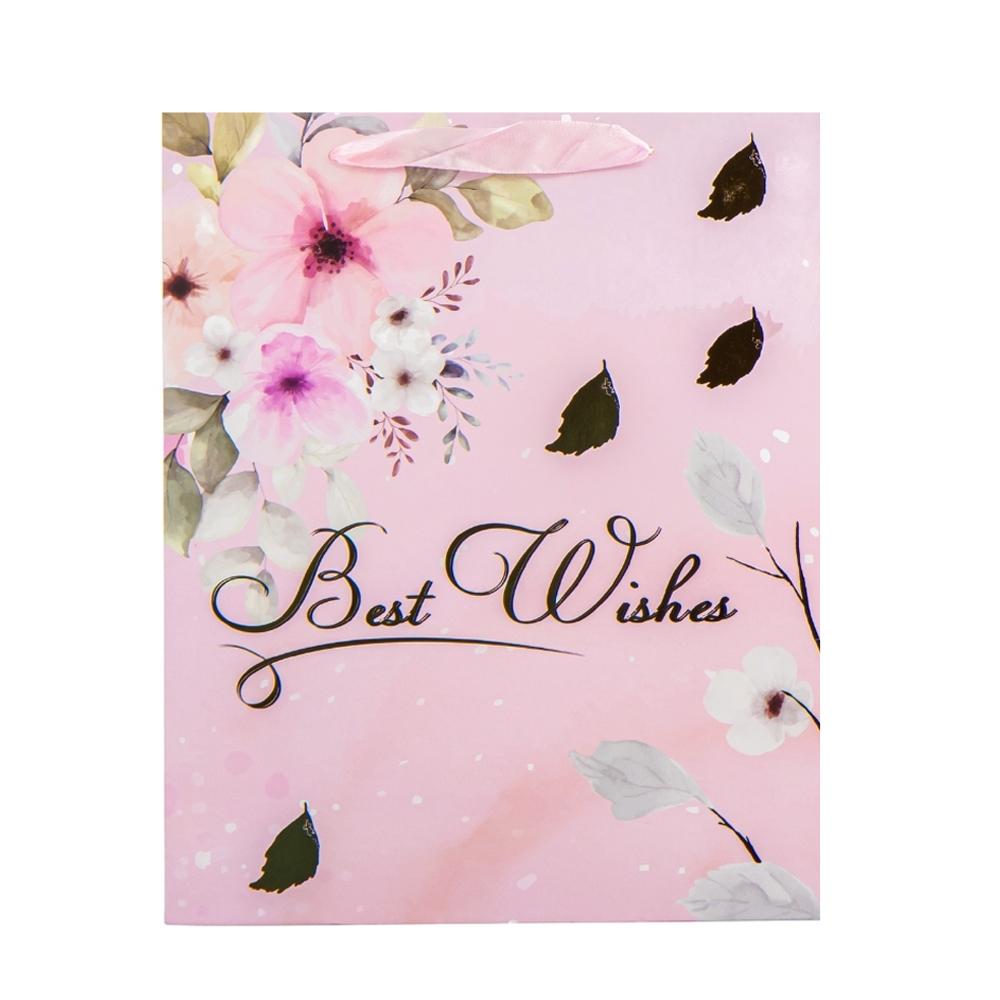 Набор подарочных пакетов Elisey "Best Wishes" 26х32 см 4 шт. Розовый (9069-024)
